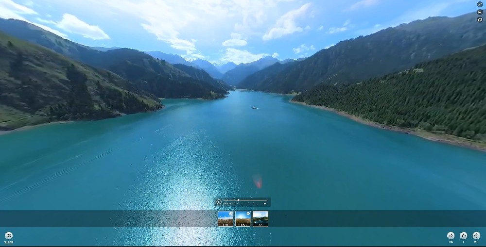 【360全景視頻】新疆天池，江布拉克，百里丹霞
